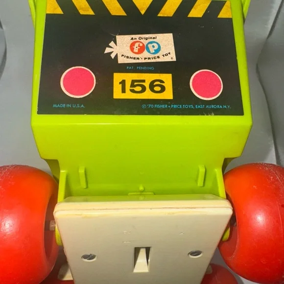 FISHER PRICE Jiffy Dump Truck PULL TOY #156 Vintage 1970 Little People Works - Picture 8 of 8